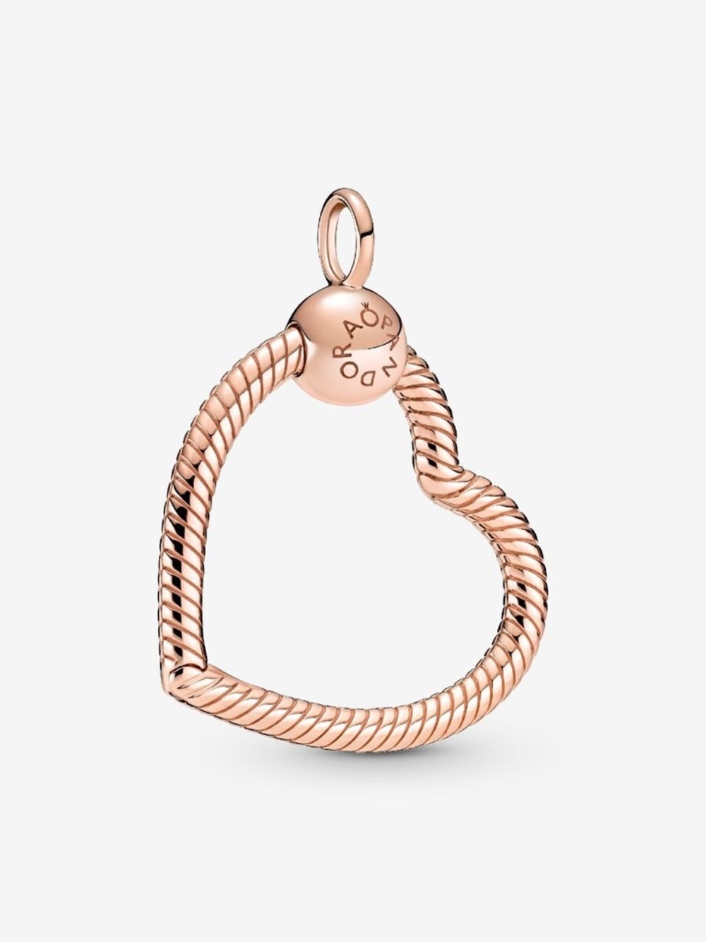 Pandora Moments Heart Charm Pendant 14k Rose Gold Plated